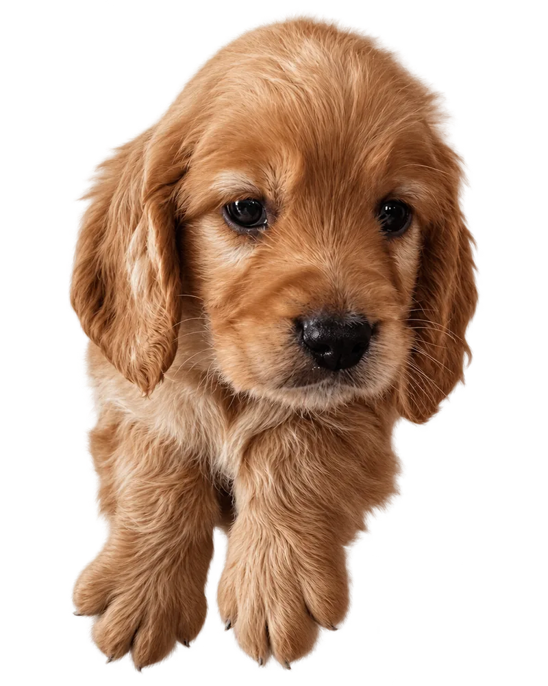 Pui Cocker Spaniel Englez, mascul — fotografie a exemplarului.