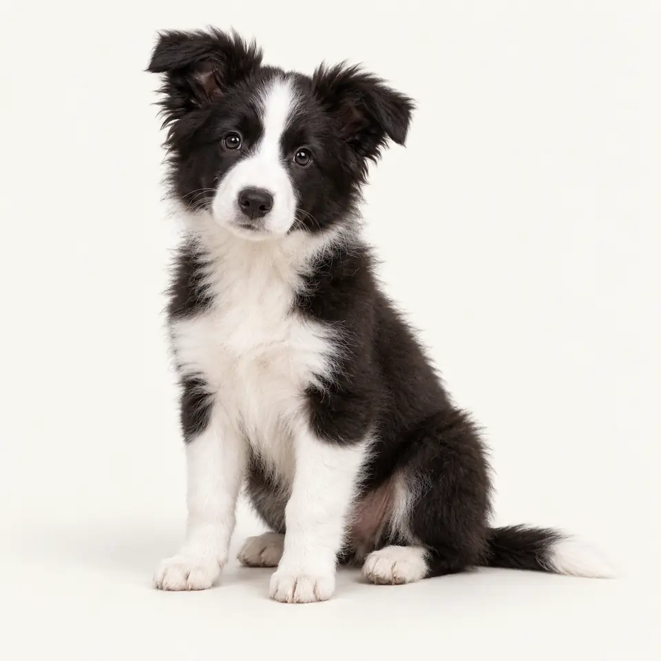 Pui Border Collie — imagine de prezentare.