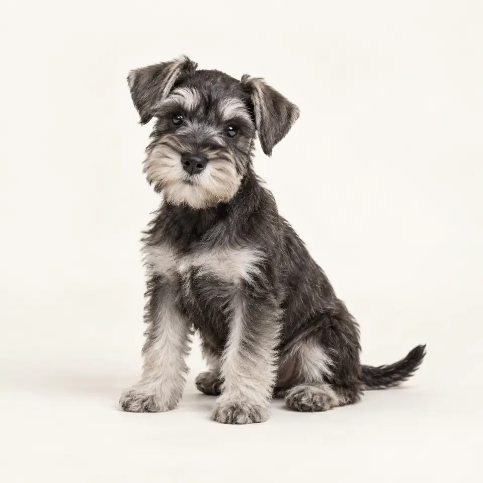 Pui Schnauzer Pitic — imagine de prezentare.